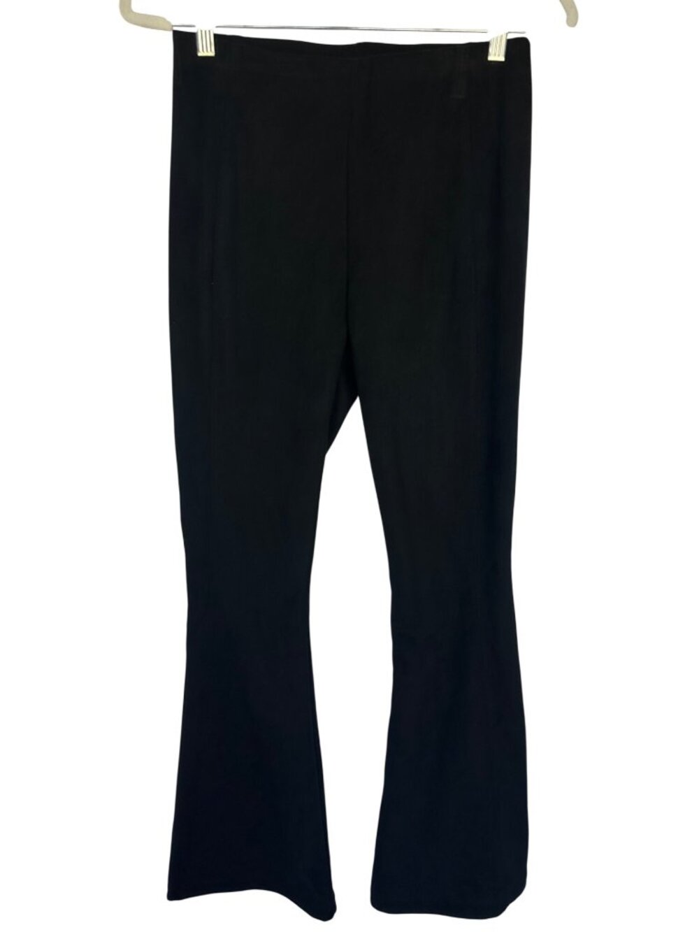 Hunter & Brown Flared Pants Medium Pull On Flat Front Black Minimalist Retro 90s